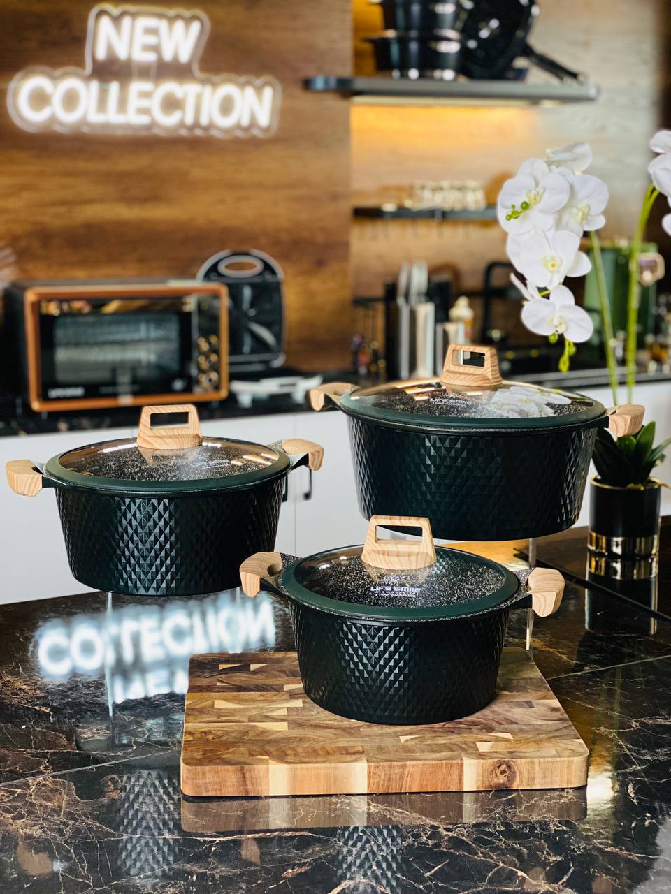 Life Smile Granite Cookware Set