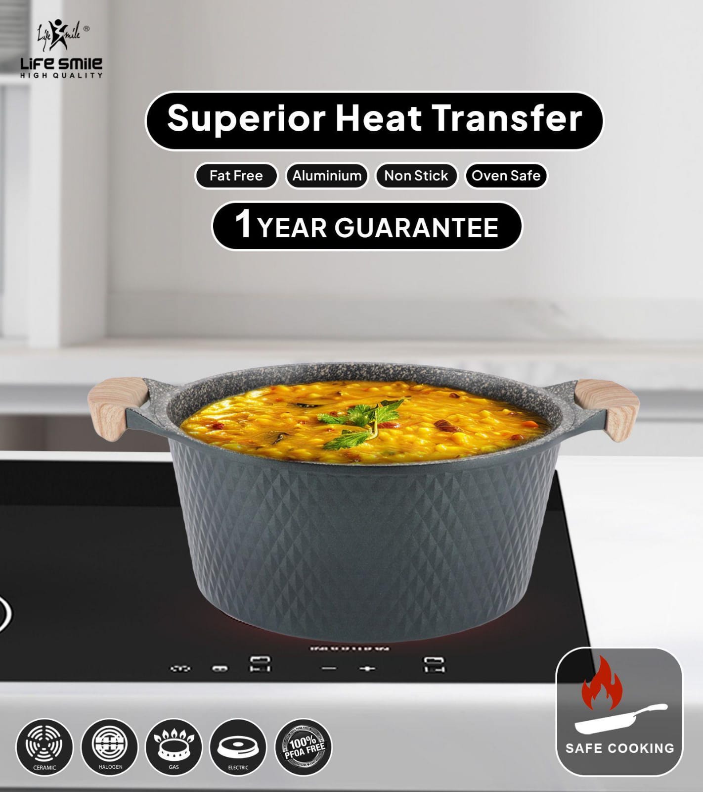 Life Smile Granite Cookware Set
