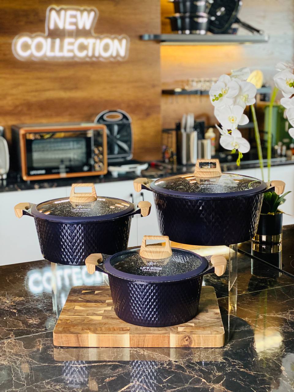 Life Smile Granite Cookware Set