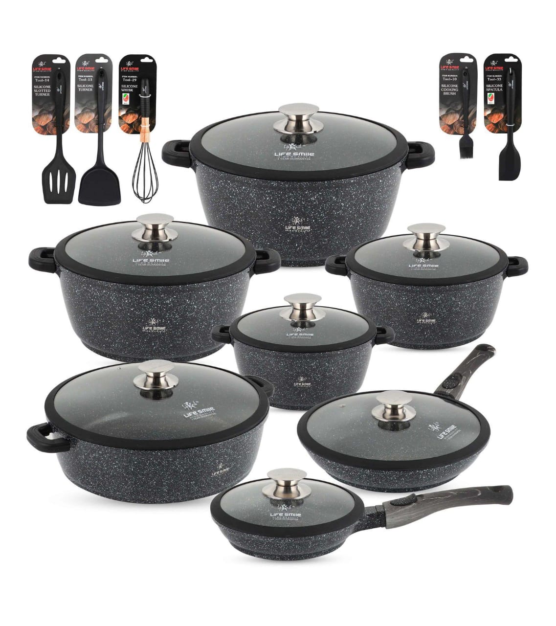 Life Smile 7Piece Kitchen Cookware Set