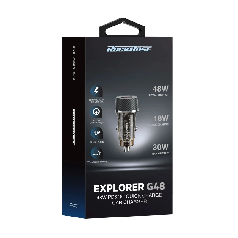 RockRose Explorer G48 Fast Car Charger