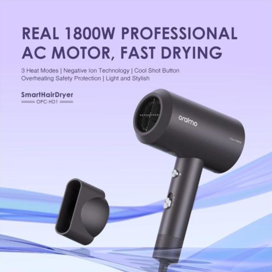 Oraimo  1800W Professional Smart Portable Hair Dryer