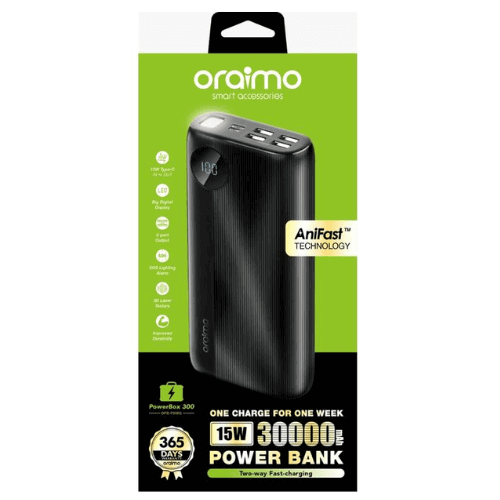 oraimo PowerBox 300 Lit 30000mAh 15W Power Bank