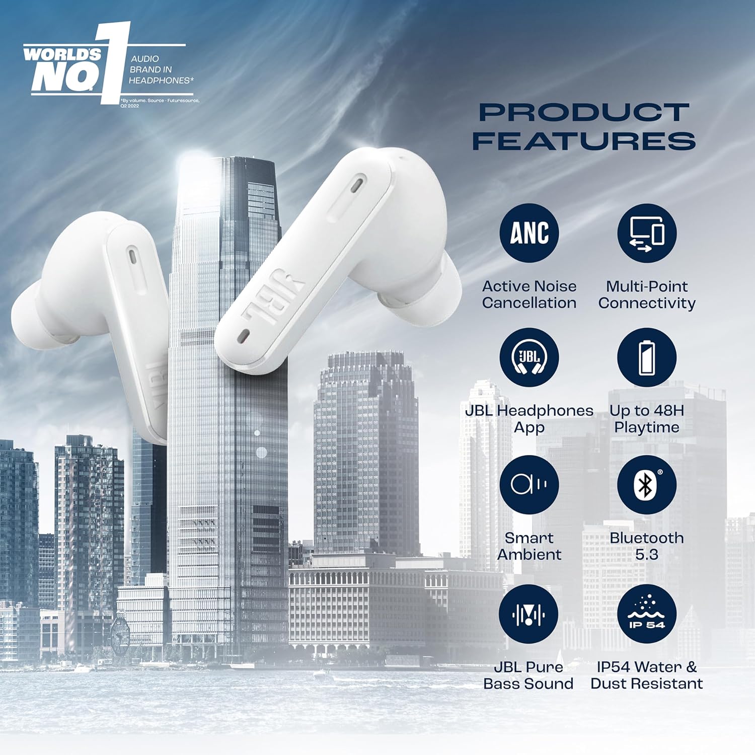 JBL Tune Beam In Ear Wireless TWS Earbuds with Mic