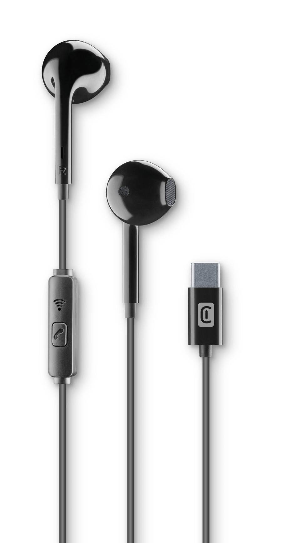 Cellularline AUCAPSULETYPECK - Headphone In Ear - black