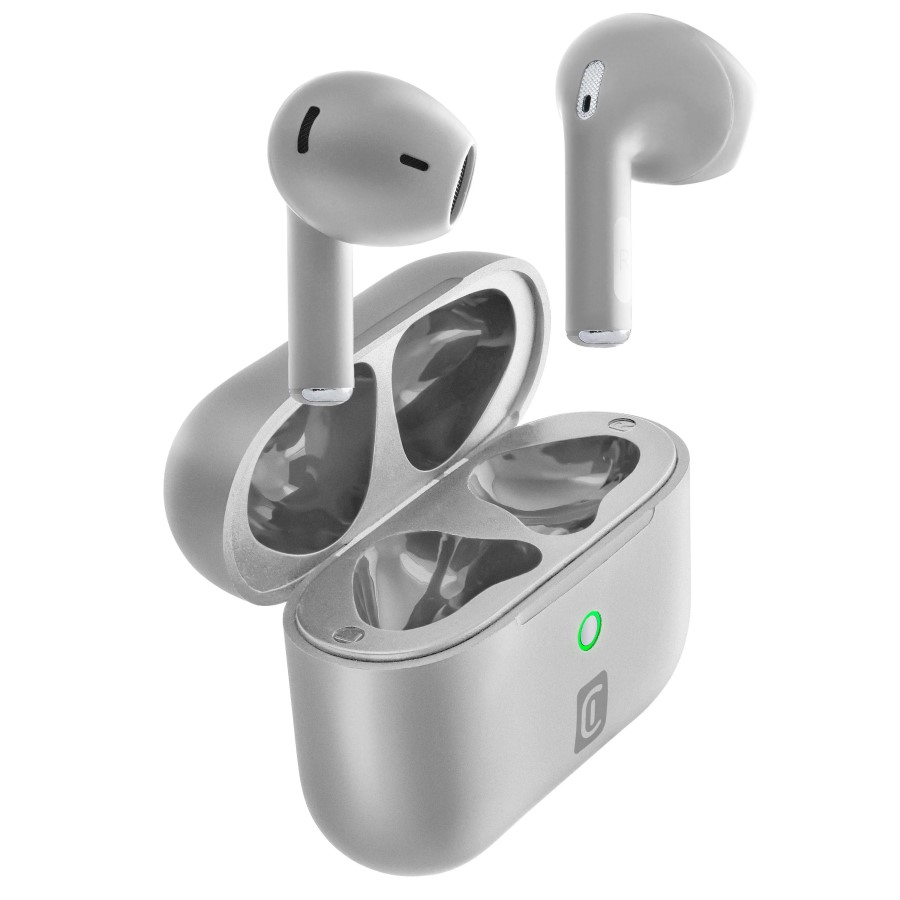 Cellularline Crystal Bluetooth Earphones- Gray -BTCRYSTALTWSD