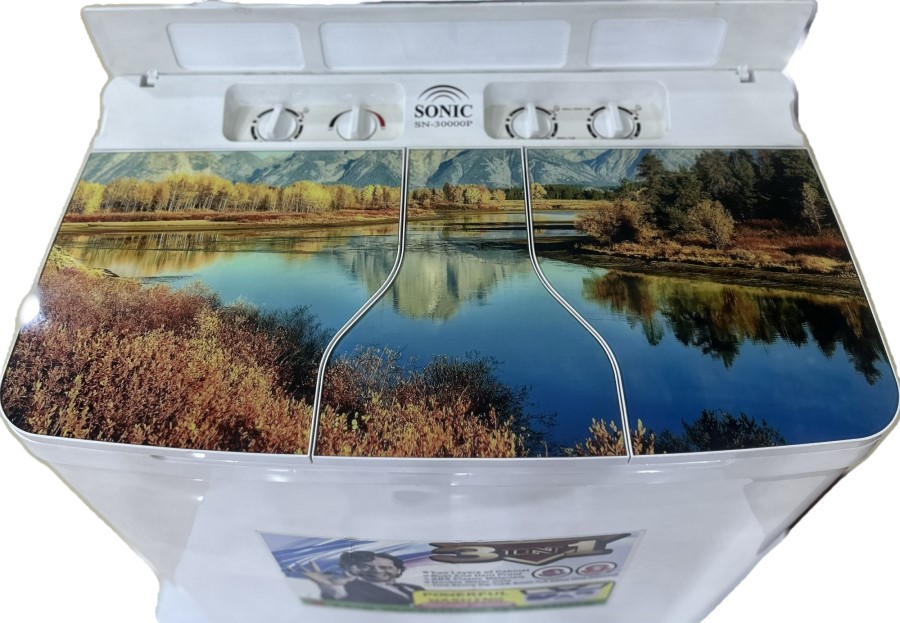 Sonic SN-30000 - 12Kg - Three Tub Washing Machine - White