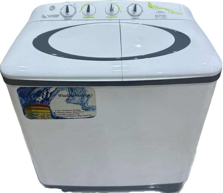 Sonic SN-2500P - 8Kg - Twin Tub Washing Machine - White