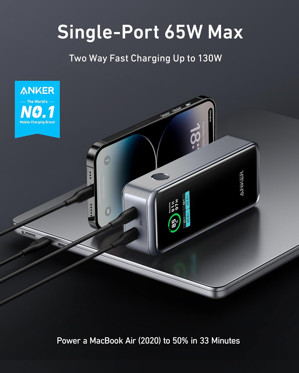 Anker Prime Power Bank 12K mAh 130W