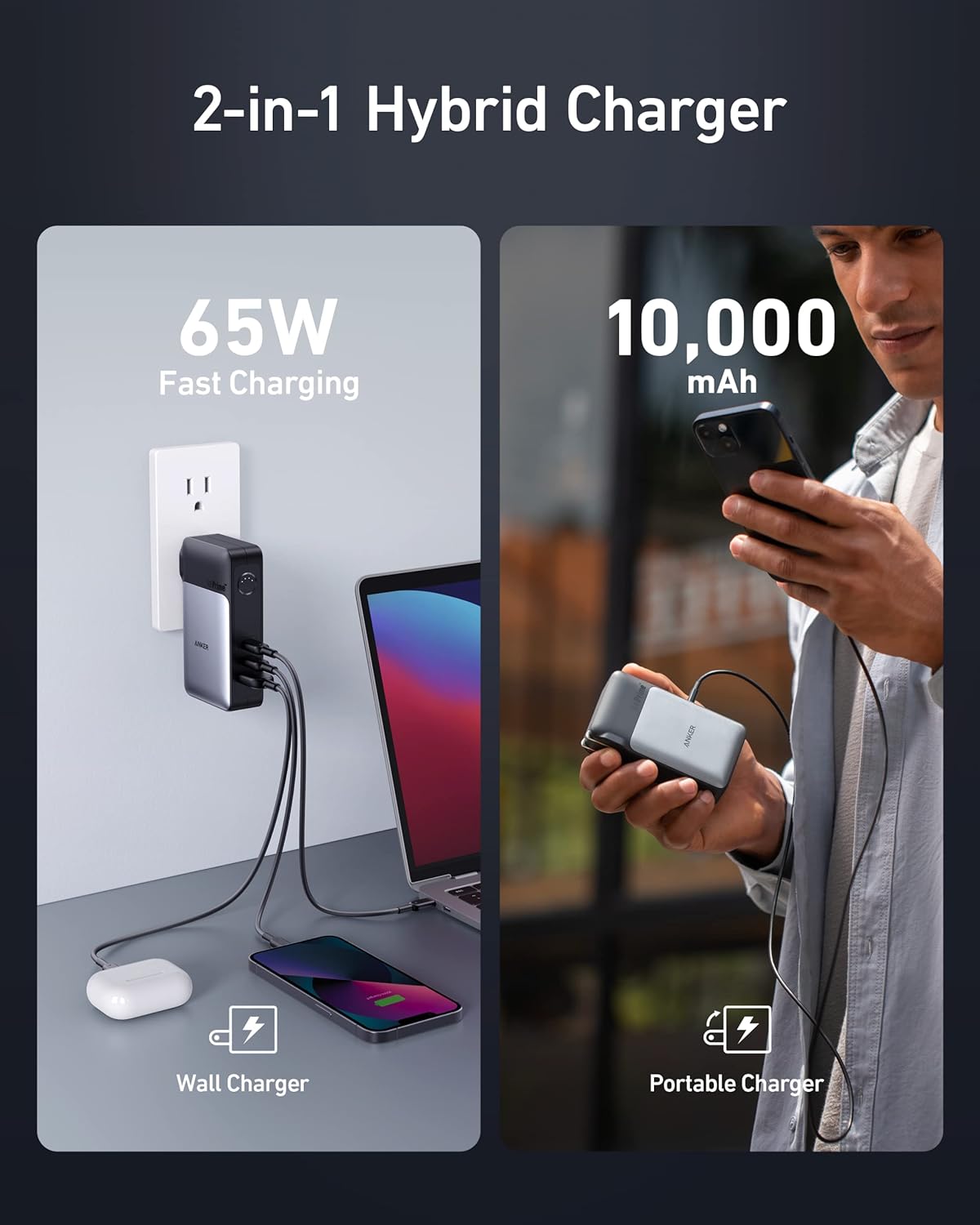 Anker 733 (2-in-1 Charge) Power Bank and GaNPrime powerCore 10000mAh 65W UK