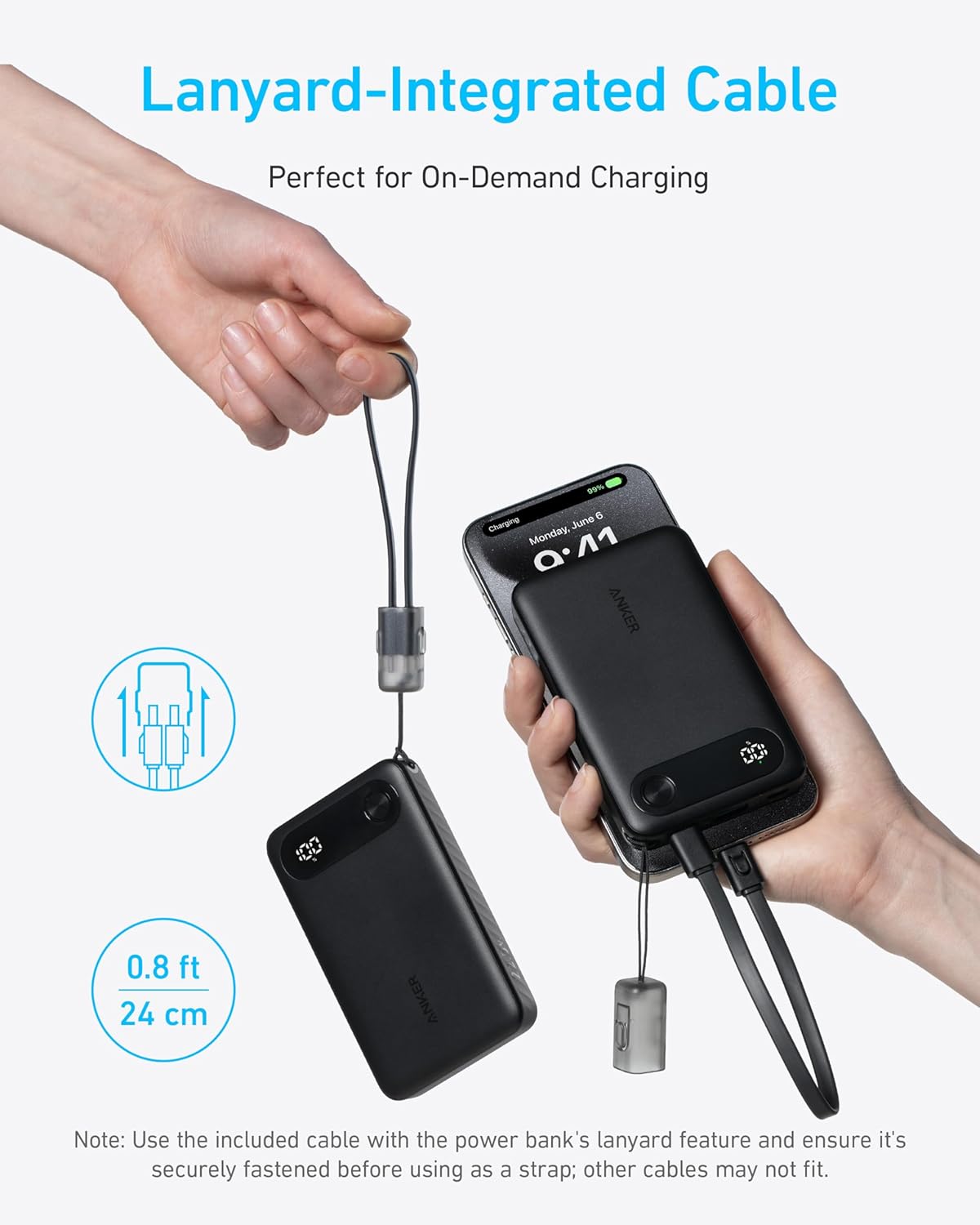 Anker Power Bank 10K mAh 22.5W with USB-C Cable