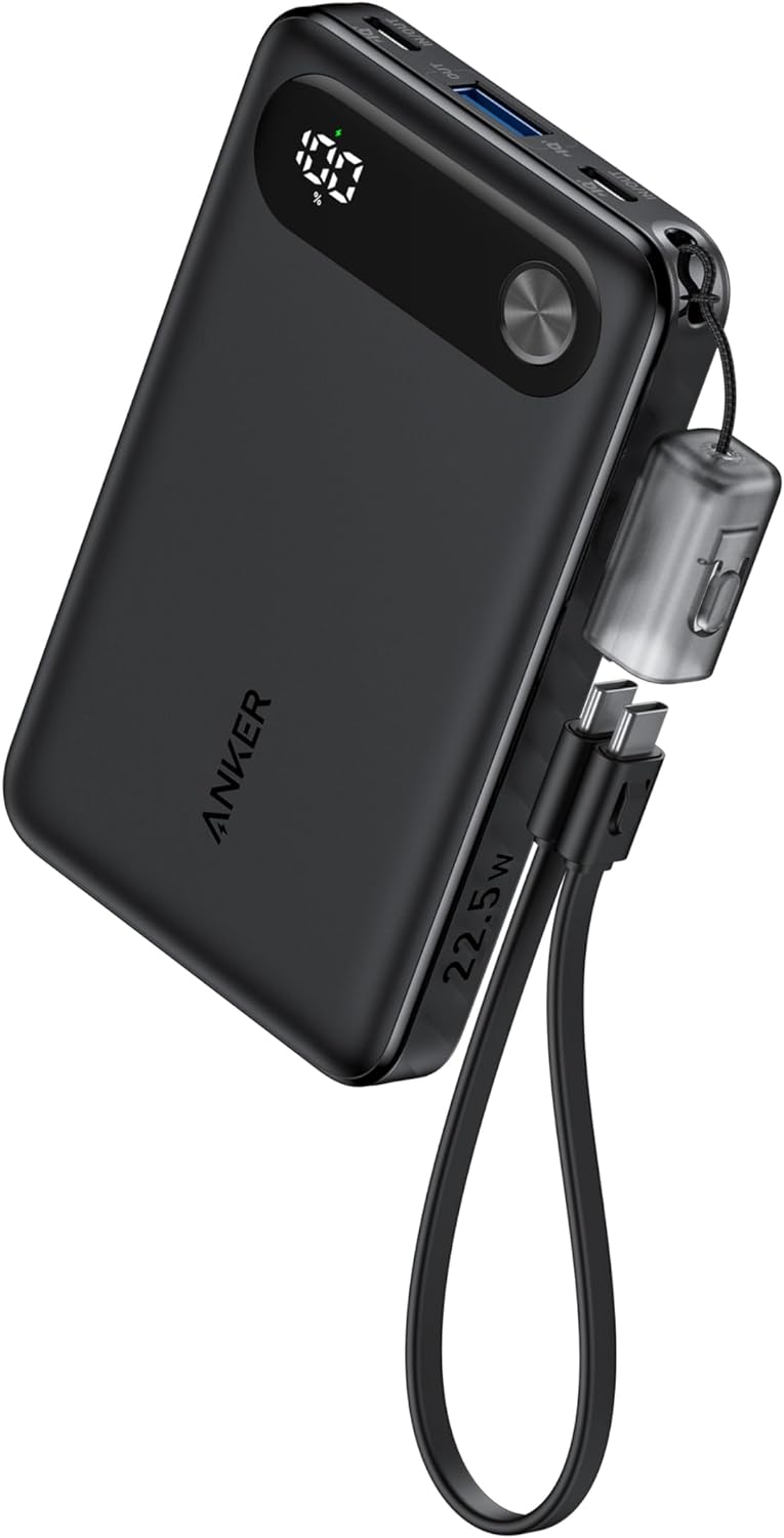 Anker Power Bank 10K mAh 22.5W with USB-C Cable