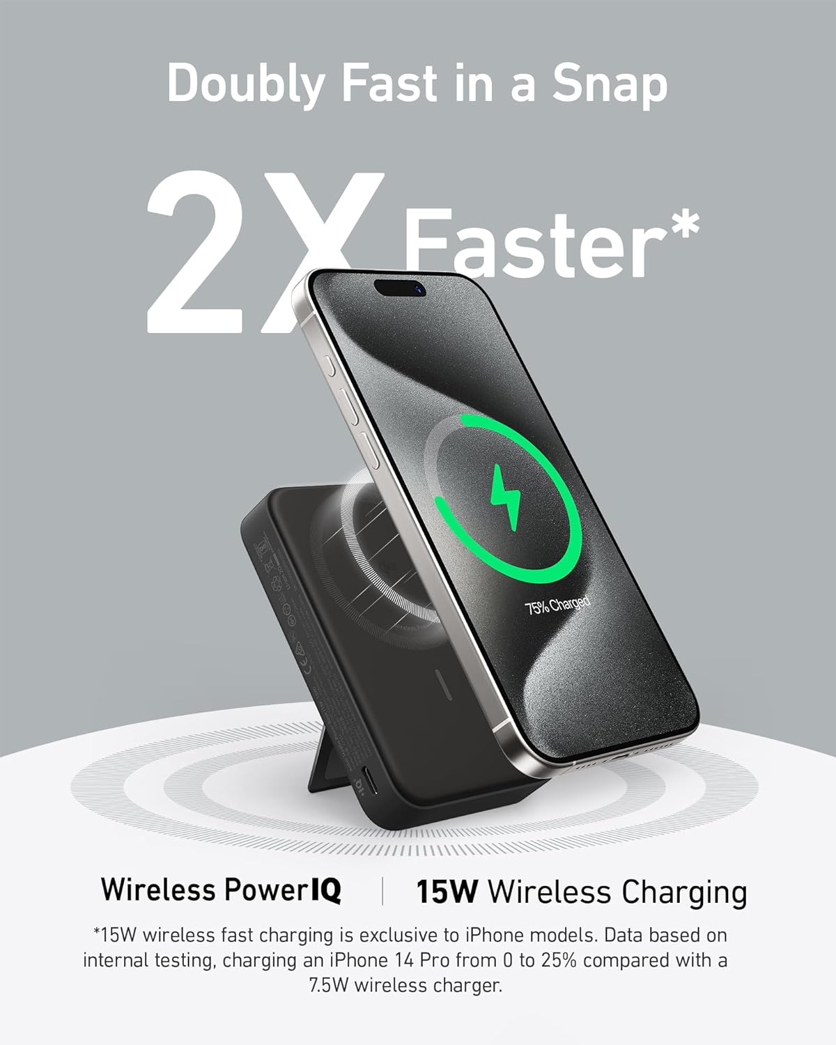 Anker MagGo Qi2 Power Bank 10K mAh with built-in  Stand