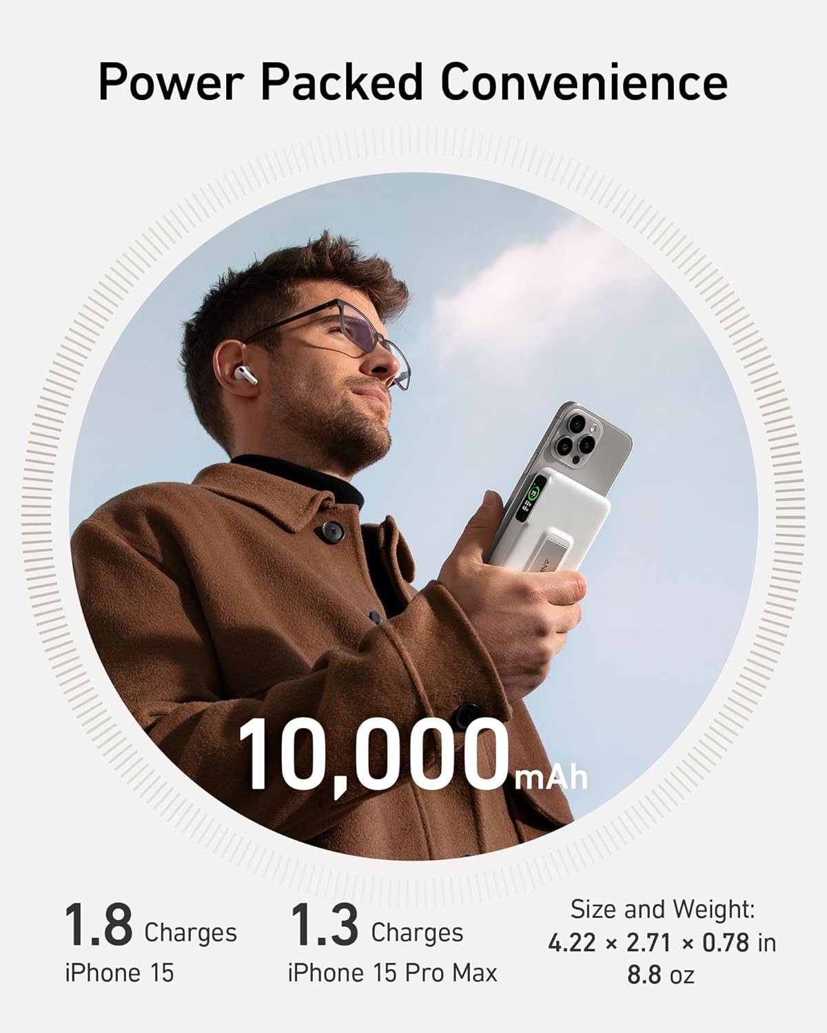 Anker MagGo Qi2 Power Bank 10K mAh with built-in  Stand