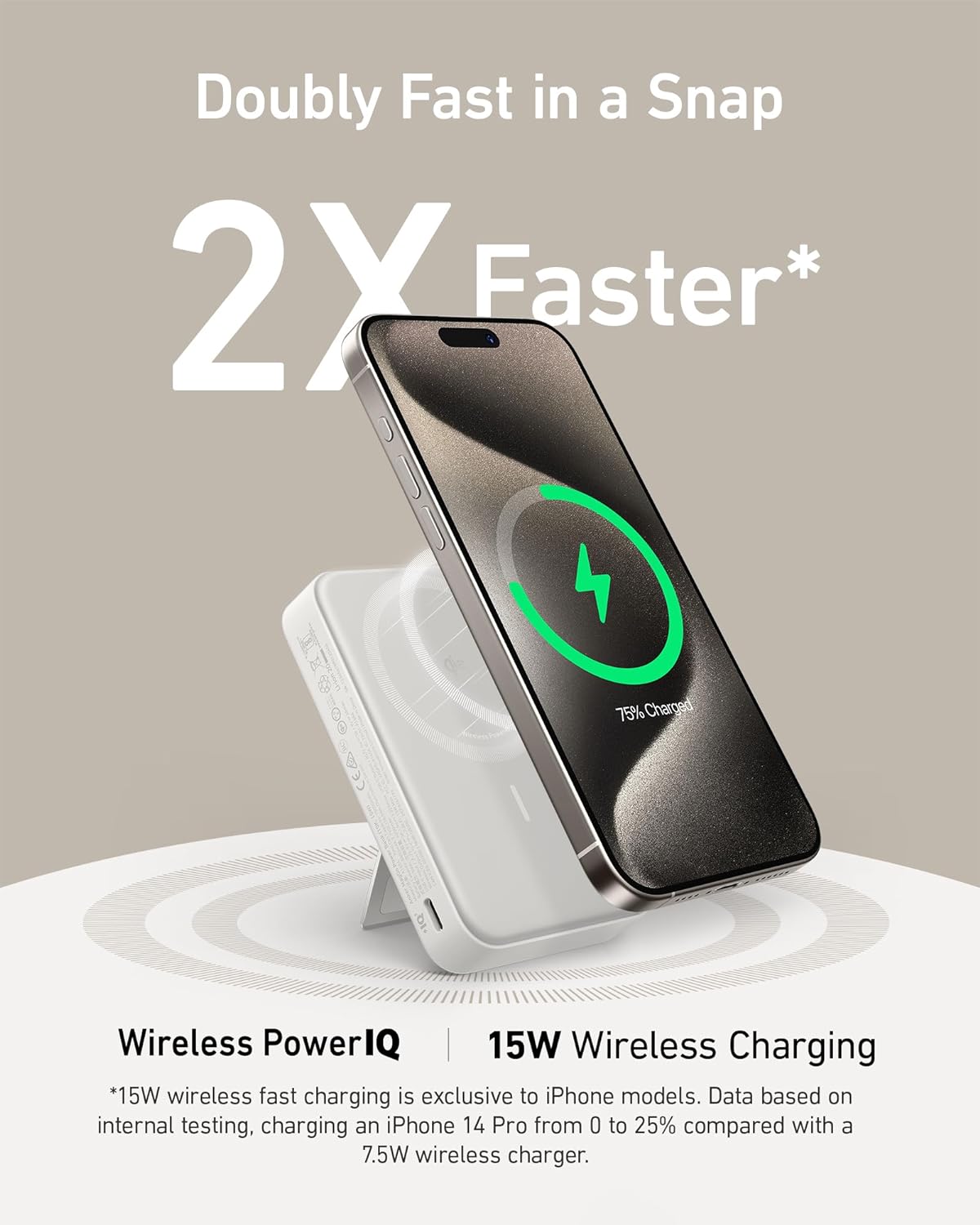 Anker MagGo Qi2 Power Bank 10K mAh with built-in  Stand