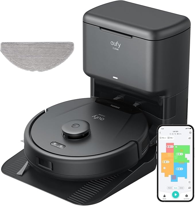 eufy L60 Hybrid Robot Vacuum Cleaner with Mop and Self-Empty Station