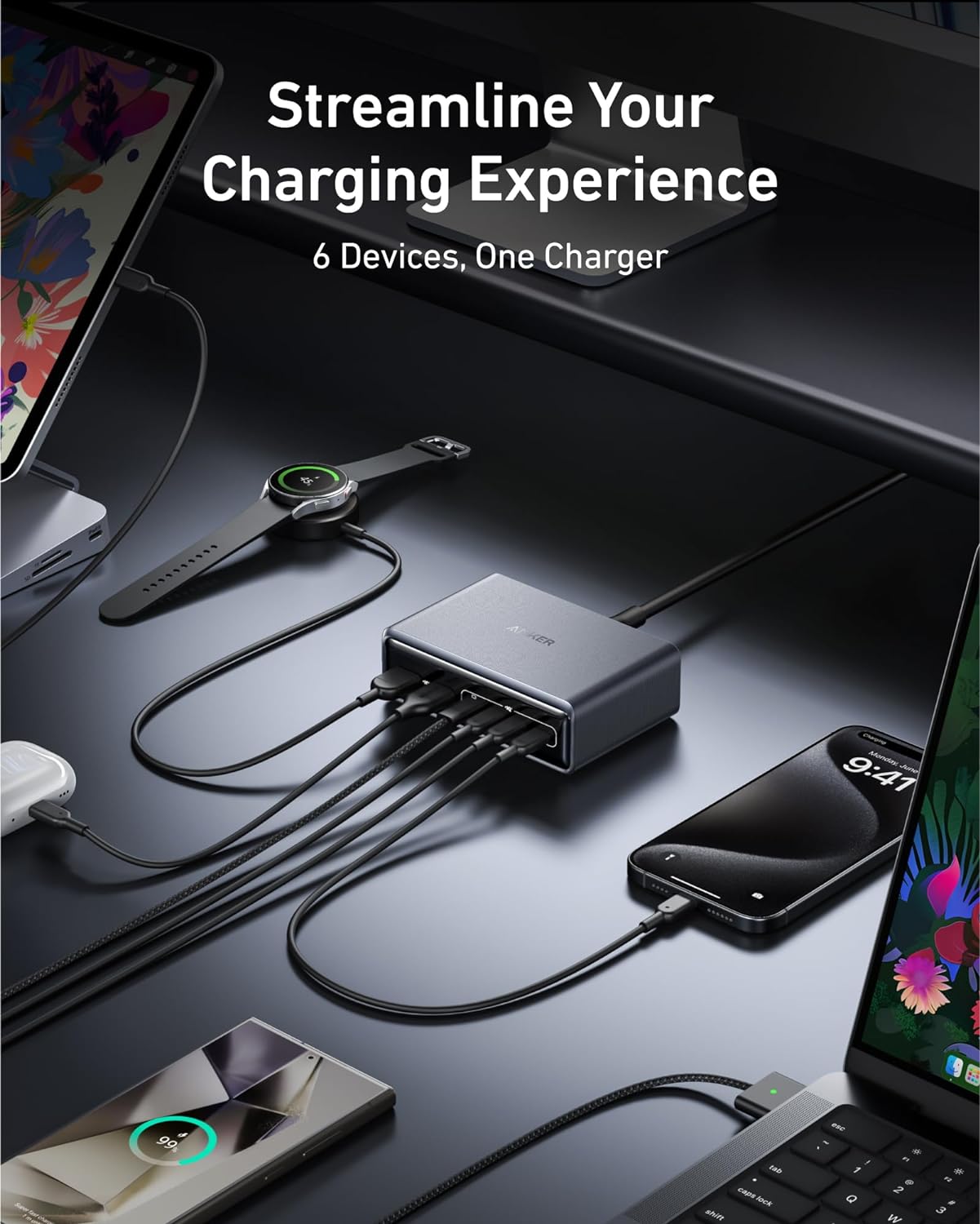 Anker Prime Charger 200W (Total) 6-Ports GaN