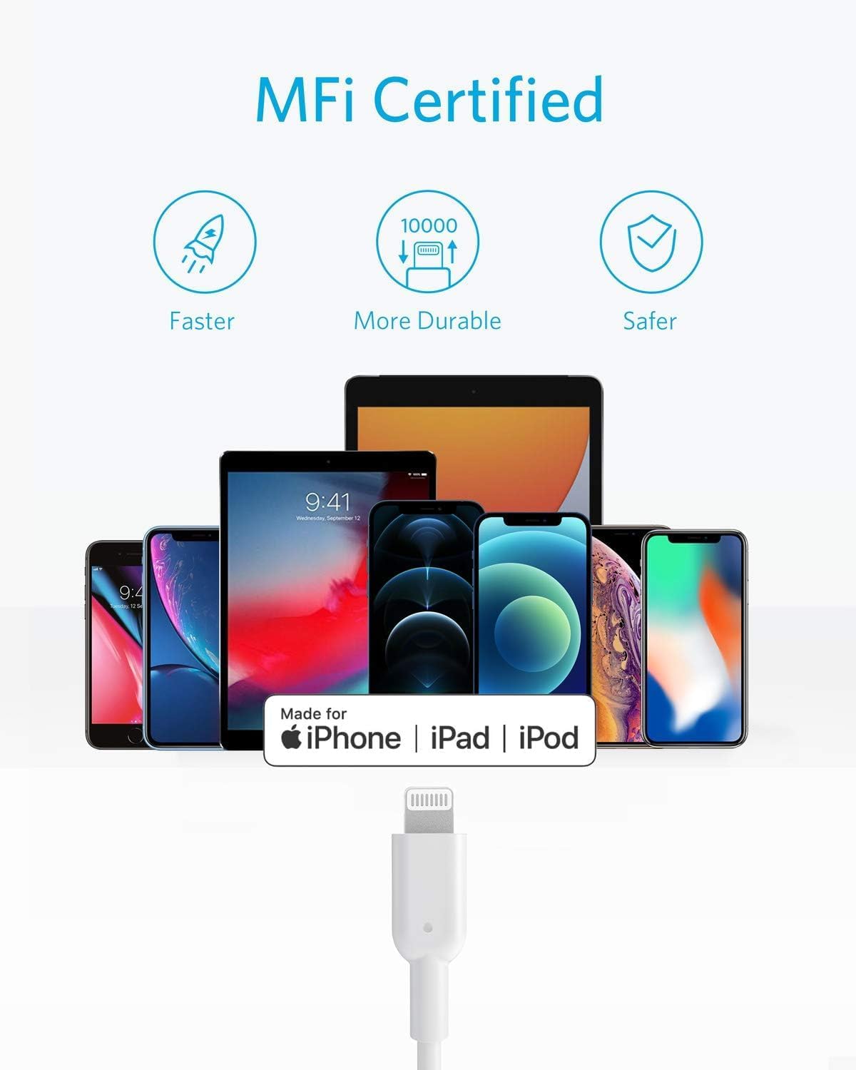 Anker 322 USB-C to Lightning Connector Braided Cable  3ft