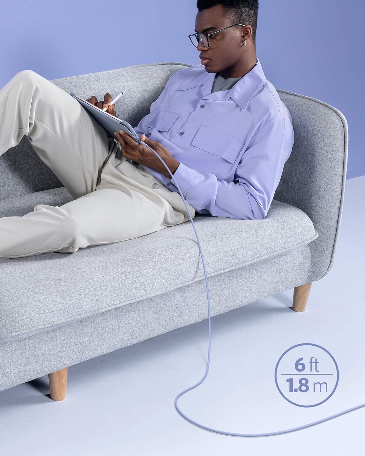 Anker PowerLine III Flow USB-C with Lightning  Connector 3ft