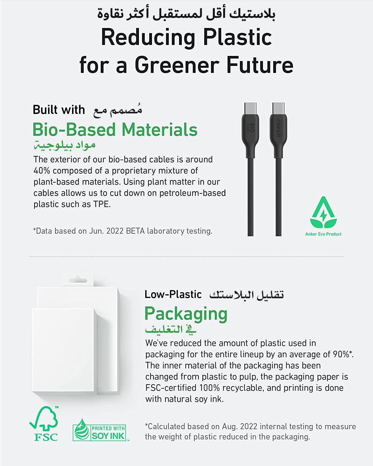 Anker 544 C to C Cable (Bio-Nylon 3ft)