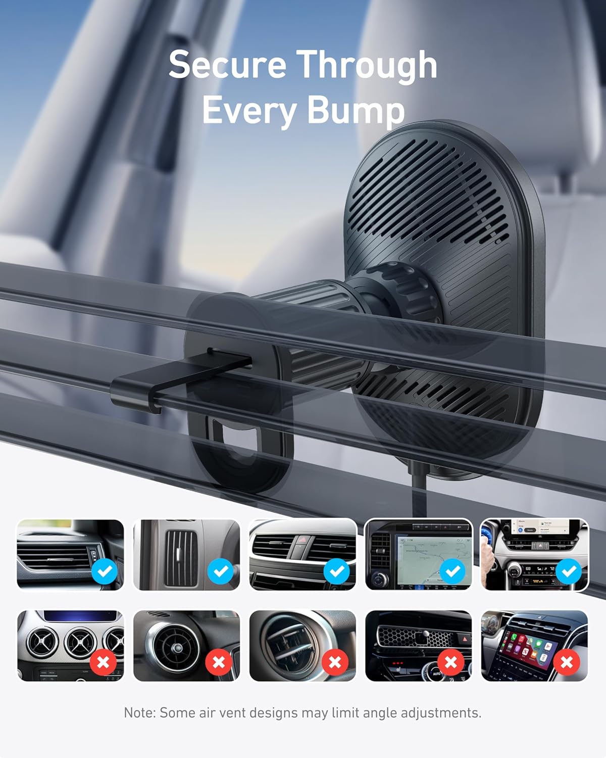 Anker MagSafe Car Charger 15W Qi2 With 360° Phone  Holder