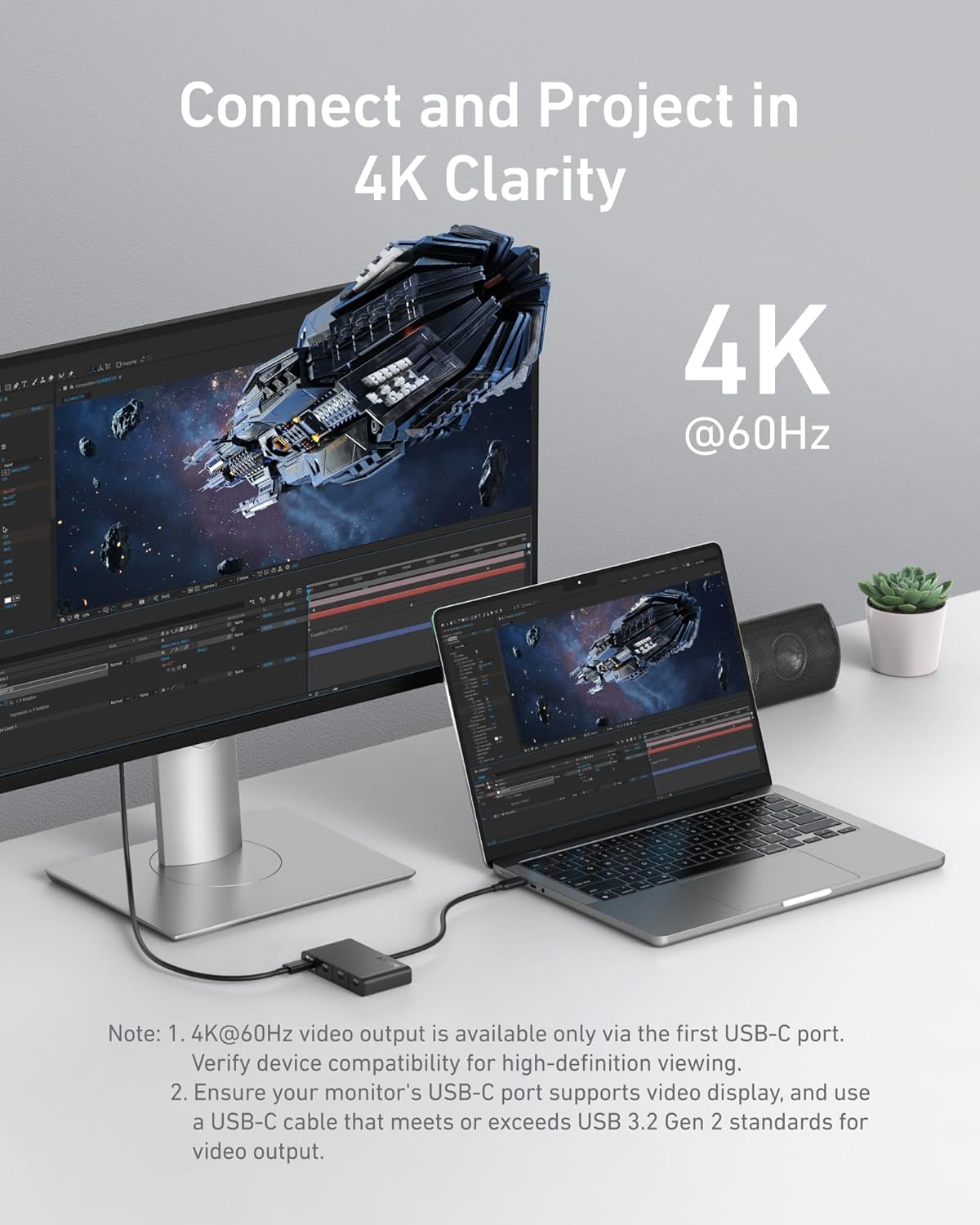 Anker 4-in-1 USB-C Display Hub with PD (A8340HA1-5)