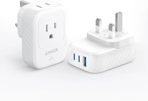 Anker Travel Adapter 5-in-1 2AC2C1A Ports 15W UK  White