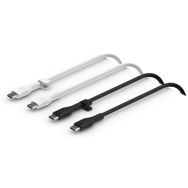 BELKIN USB-C TO USB-C  2.0  SILICONE  1M  BLK/WHT   2PK