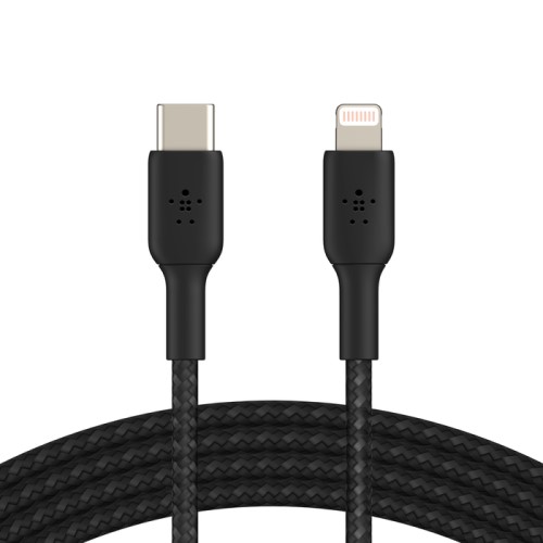 Belkin 2m Boost Charge Braided USB-C To Lightning Cable, Black
