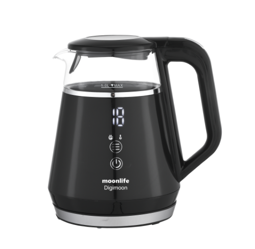 Moonlife Digimoon Kettle (Digital-Glass-Black)
