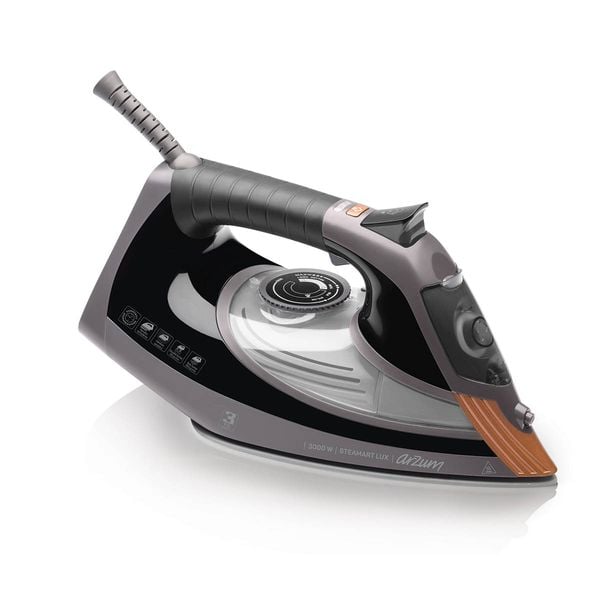 Arzum Steamart Lux Ceramic Soleplate Iron (Black)