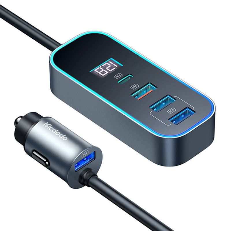 MC 107W Digital Display Car charger (4 USB+1 C)