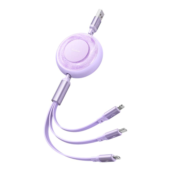 MC Sparkling 3 in 1 Retractable Charging Cable 1.2m