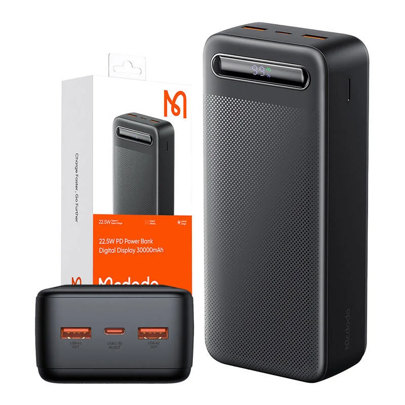 MC 22.5W Digital Display 30000mAh 1C+2A Power Bank