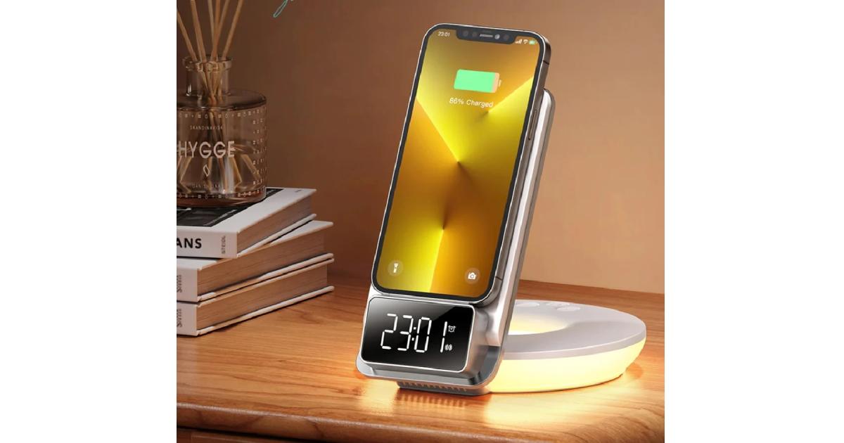Mcdodo CH-1610 4 In 1 Desktop Wireless Charger With Alarm & Night Lamp