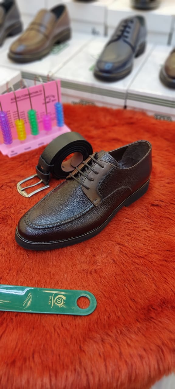Men's formal shoes genuine leather+gift belt