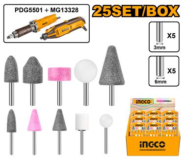 Ingco AKB1001 Die Grinder and Mini Grinder Accessories Kit