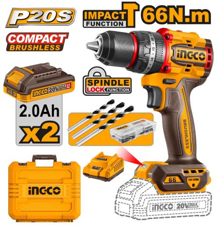 Ingco Compact Brushless Cordless Drill