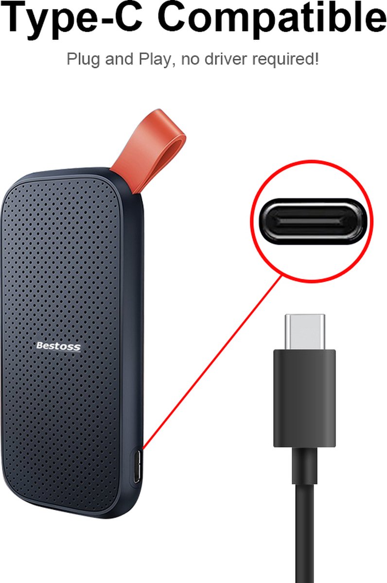 External SSD SanDisk Portable, 512GB, USB ,Type-C