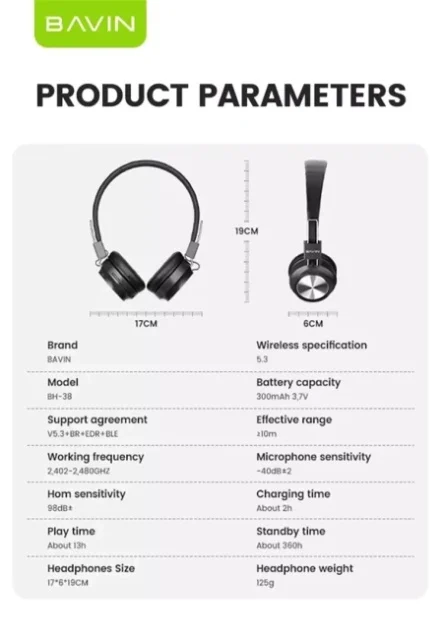 Bavin Wireless headphones