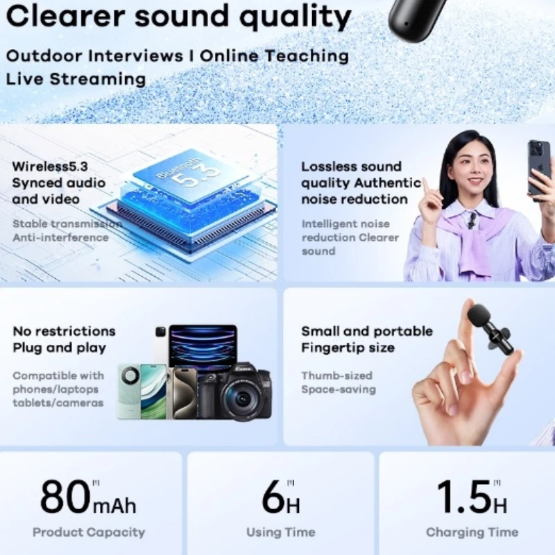 Iphone Series Wireless Microphone for Live Streaming