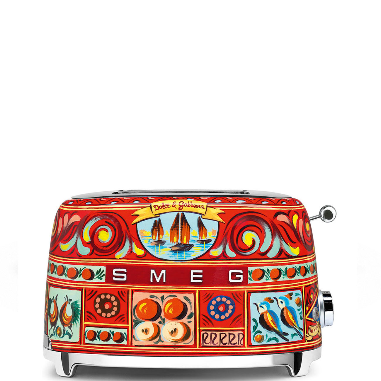 Smeg 2 slice Toaster D&G Red