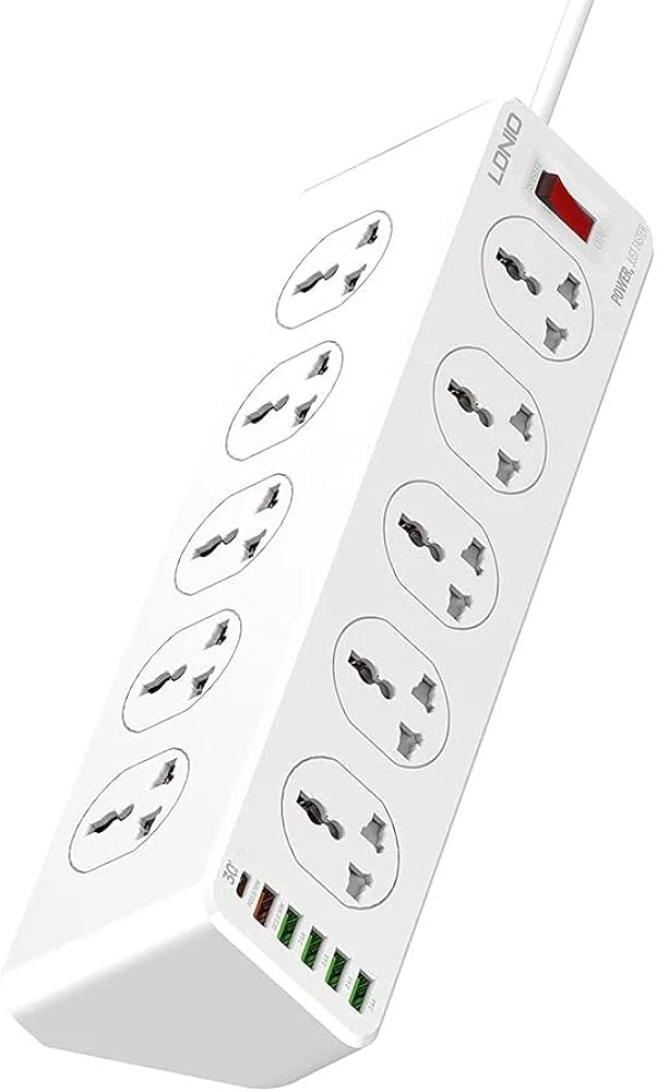 LDNIO 10 Outlets PD&QC3.0 5 USB-A&1 USB-C