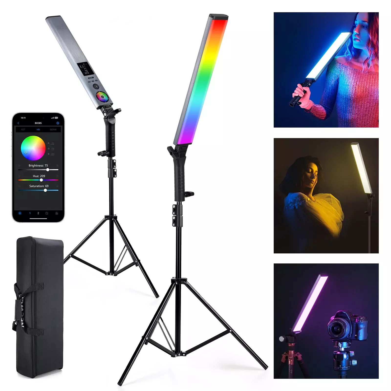 NEEWER BH30S RGB LED Tube Light Wand