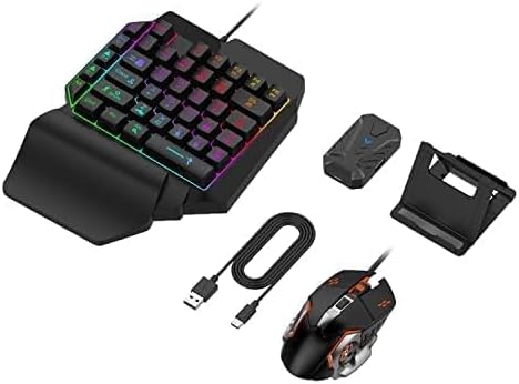 GSH One Hand Non Mechanical Gaming Keyboard and Backlit Mouse
