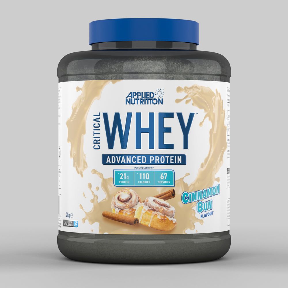 Applied Nutrition Critical Whey Protein Powder (2kg - 67 Servings) (Cinnamon Bun)