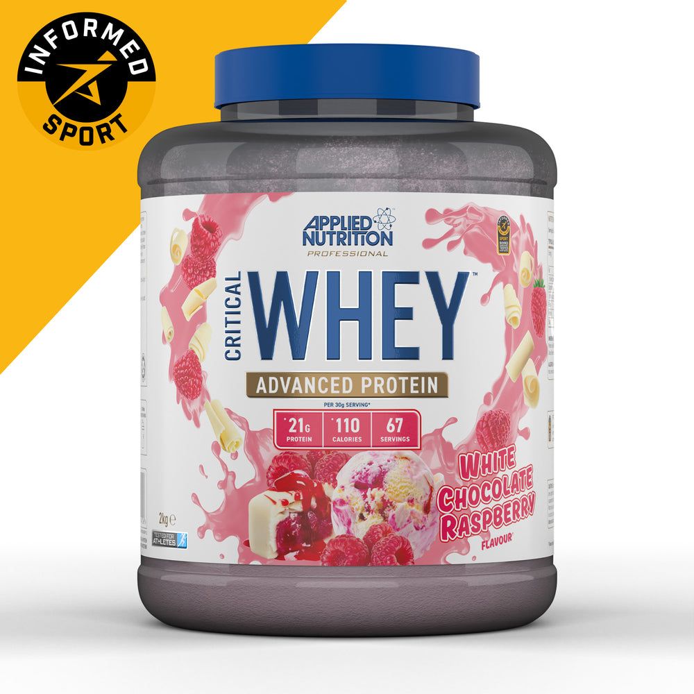Applied Nutrition Critical Whey Protein Powder ((2kg - 67 Servings) (White Chocolate Raspberry)