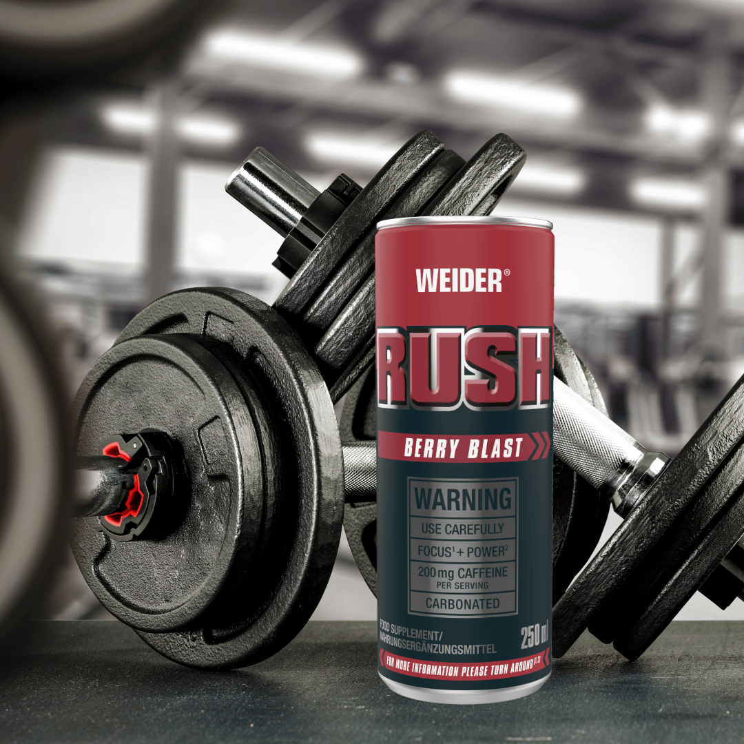 Weider Rush 200mg Carbonated Ready to Drink, Berry Blast