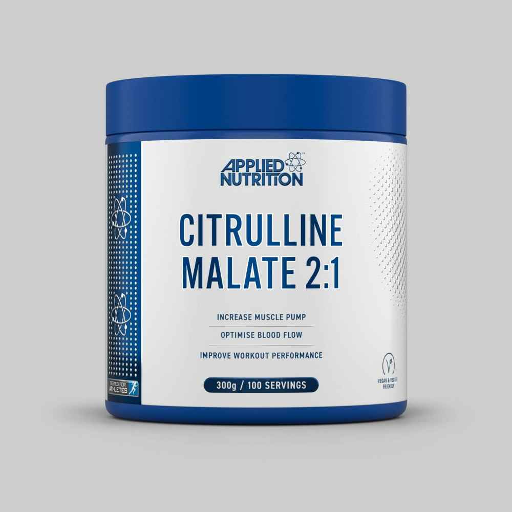 Applied Nutrition Citrulline Malate 2:1 |  Nitric Oxide Booster Amino Acid Powder  (300g - 100 Servings) (Unflavoured)