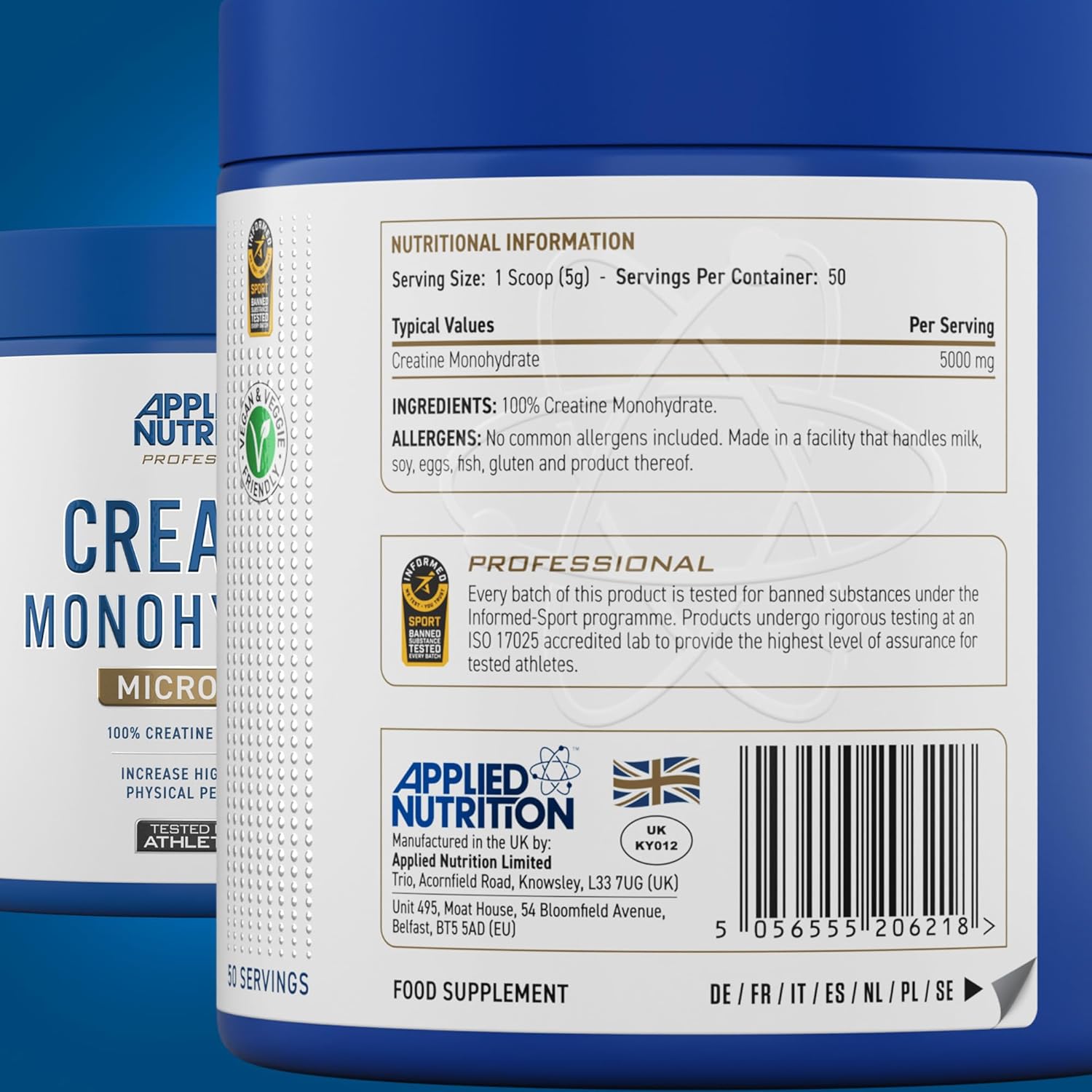 Applied Nutrition Creatine - Creatine Monohydrate Micronized Powder